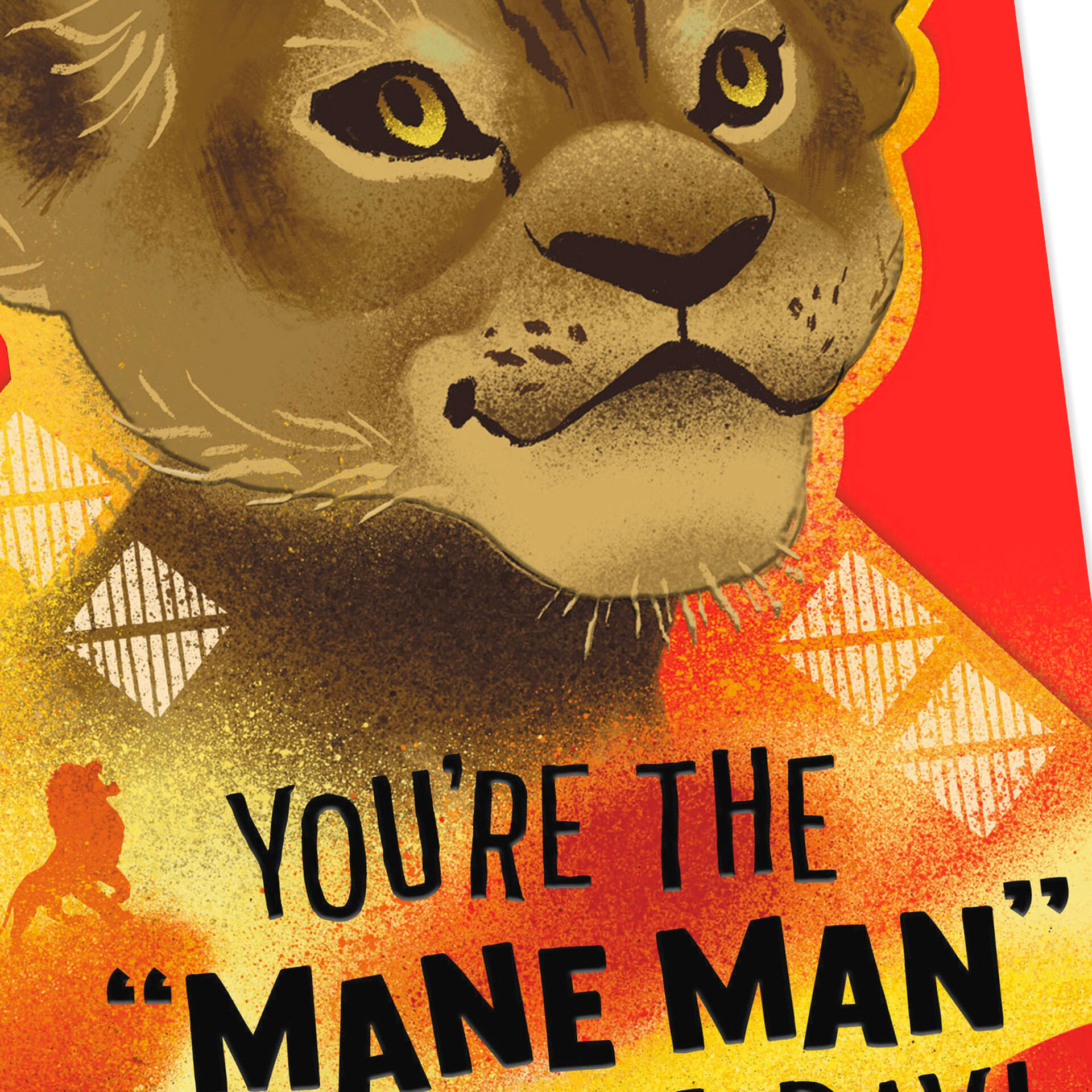 Disney The Lion King Simba Mane Man Birthday Card - Greeting Cards