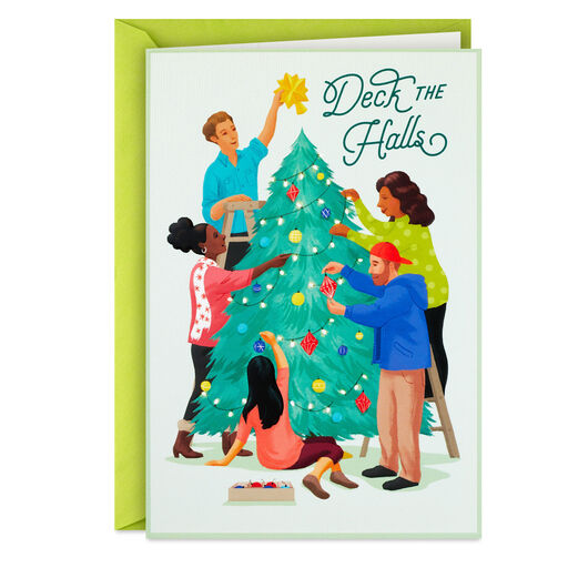 Friends Decorating the Tree Boxed Christmas Cards, Pack of 16, 