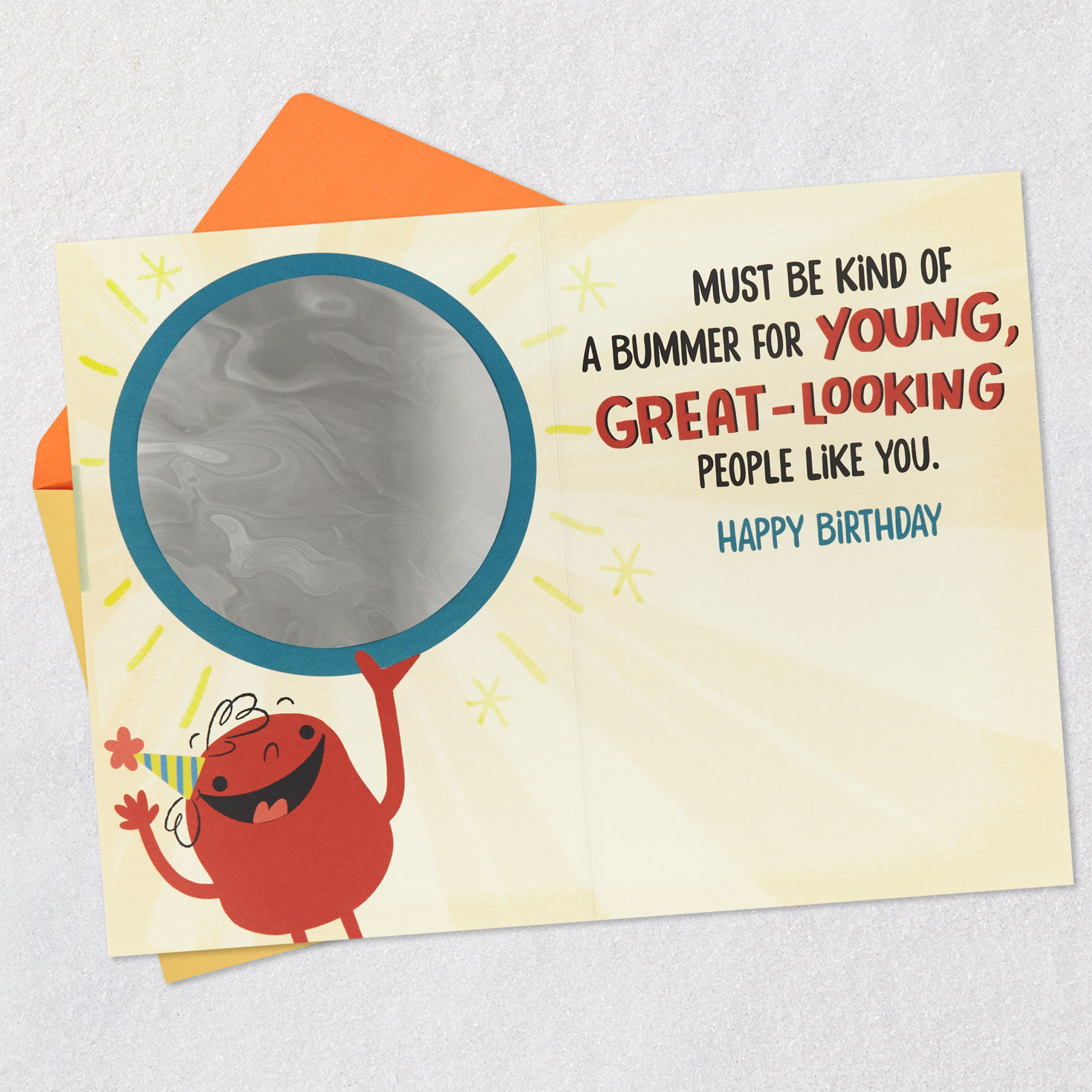 Young and Great-Looking Funny Birthday Card, , large image number 3