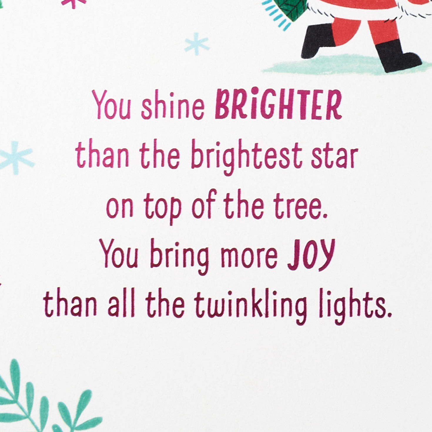 Girl and Snowman Christmas Card for Granddaughter Sentiment image number 3