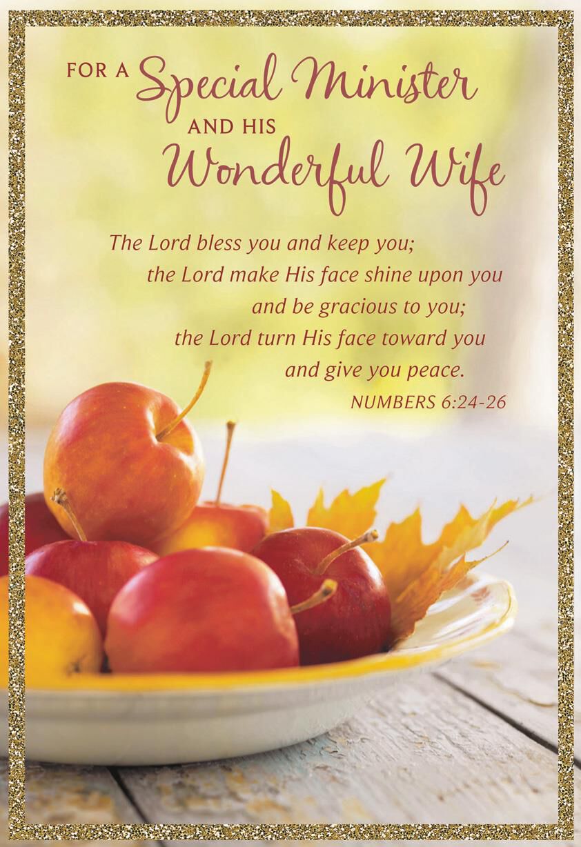Fall Apples Minister and Wife Appreciation Card