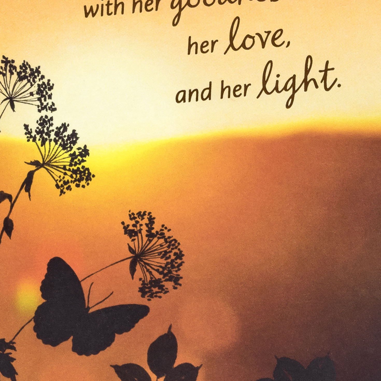 Floral Sunset Sympathy Card for Loss of Daughter Card Front Detail image number 4