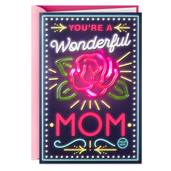 You're a Wonderful Mom Musical Mother's Day Card With Light, , large image number 1