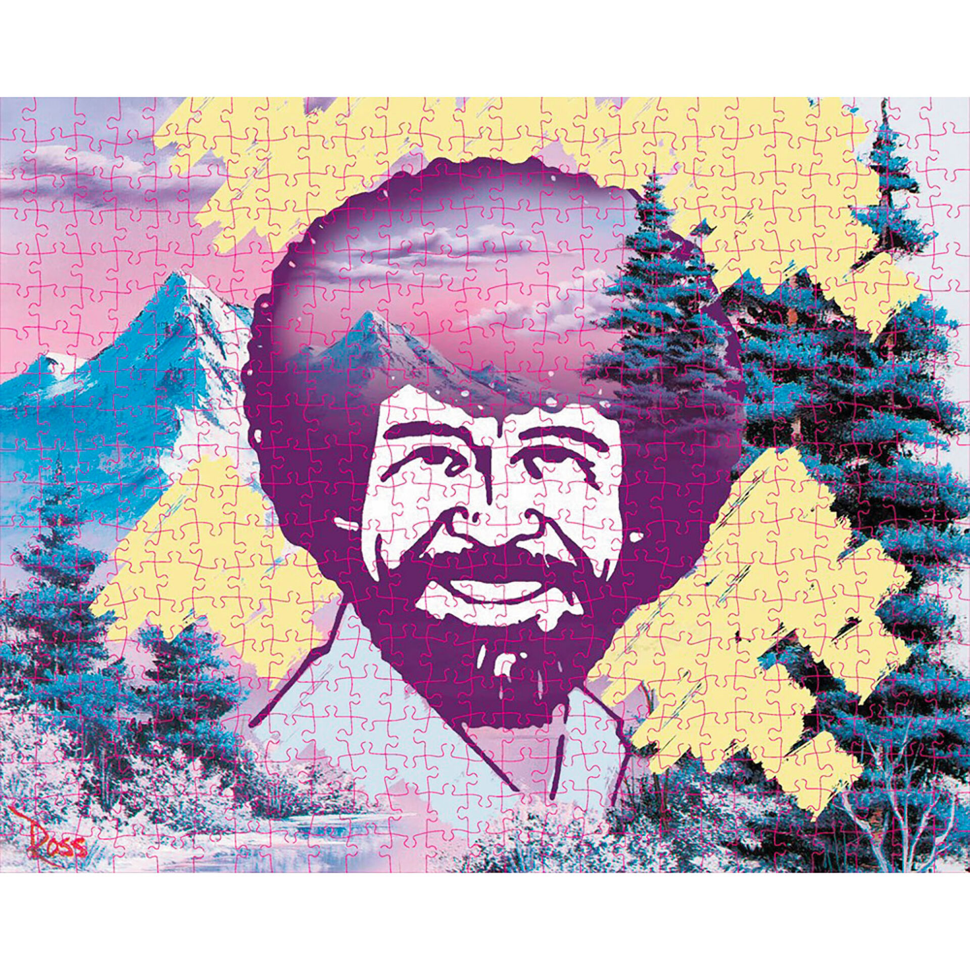 Bob Ross 2in1 DoubleSided 500Piece Puzzle Puzzles & Games Hallmark