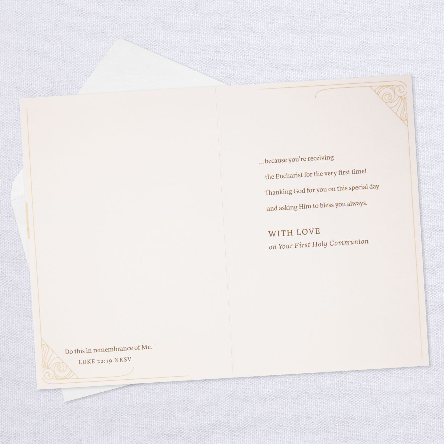 Asking God to Bless You Religious First Communion Card for Grandson, , large image number 4