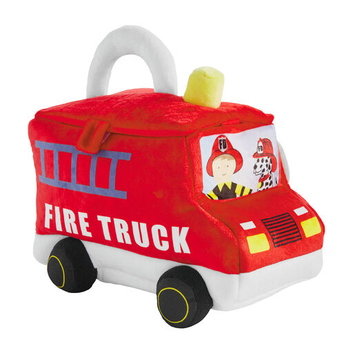 Mud Pie Fire Truck Plush Toy Set, 6 Pieces, 