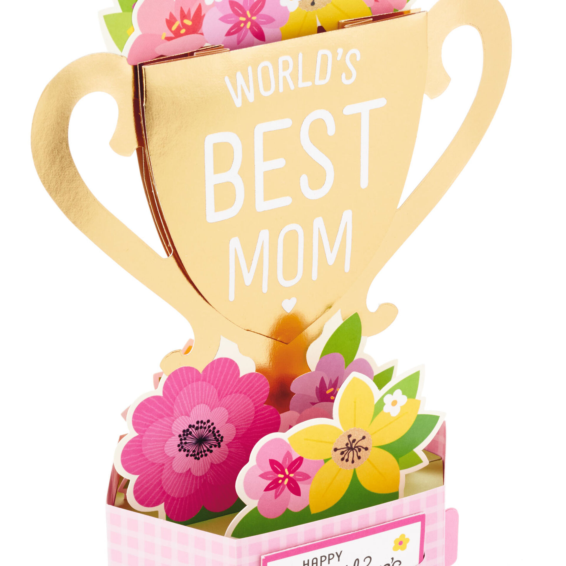 World's Best Mom Trophy PopUp Mother's Day Card Greeting Cards