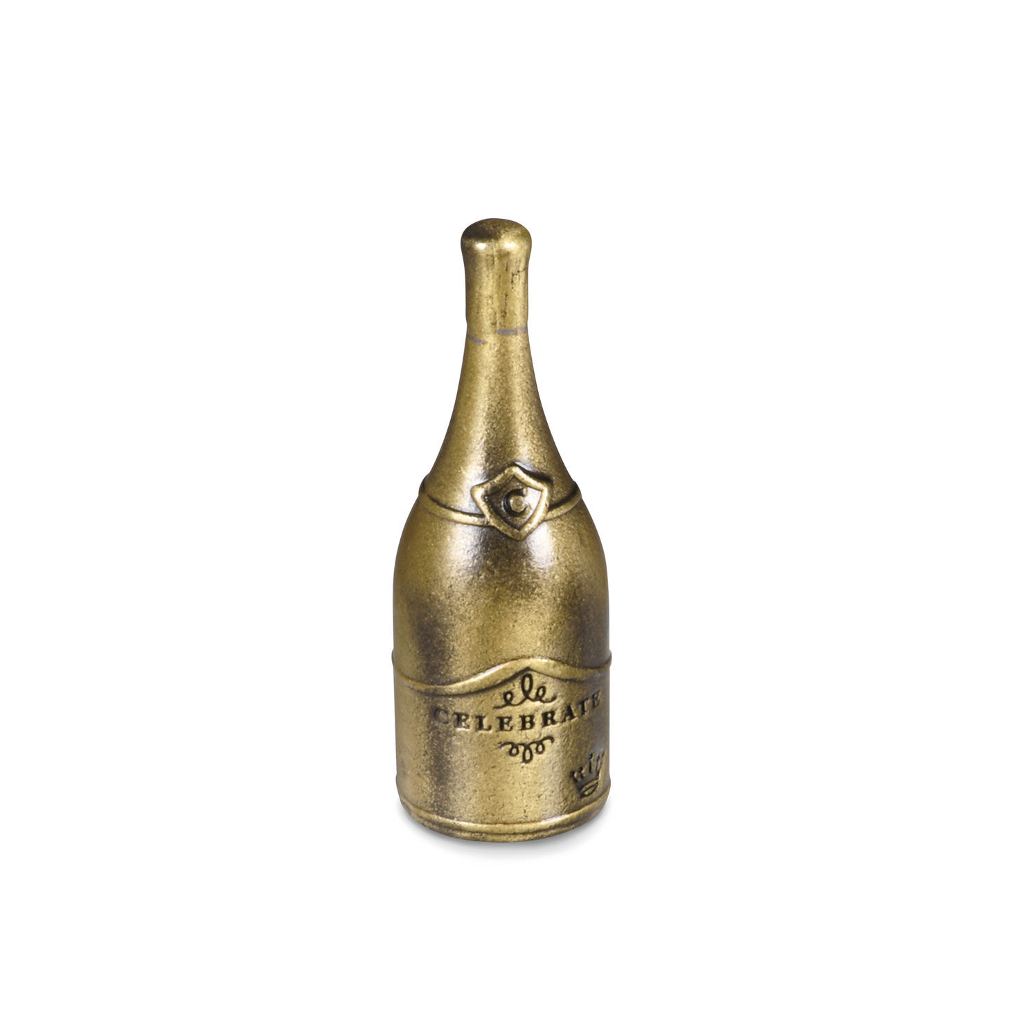 Let's Celebrate Champagne Bottle Metal Pocket Token