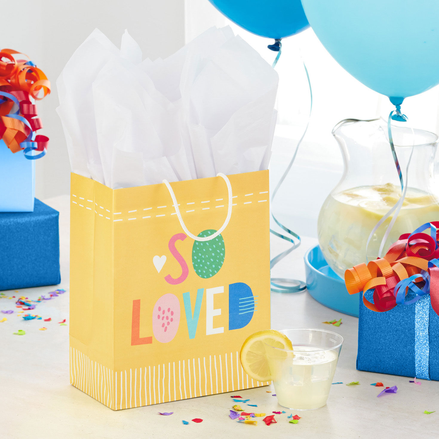 9.6" Pastel Lettering on Yellow Medium Gift Bag for only USD 3.49 | Hallmark