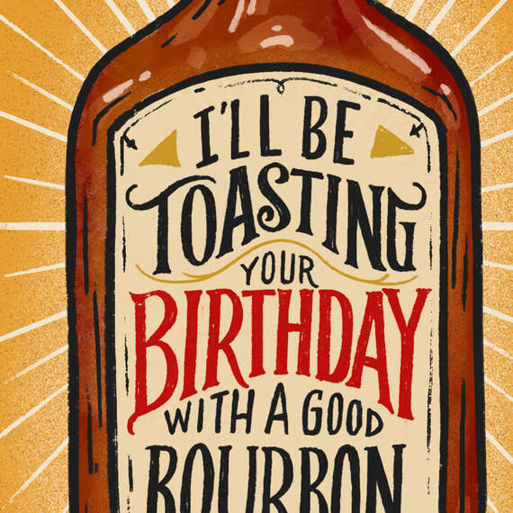 Toasting You With Good Bourbon Funny Birthday Card, , large image number 4