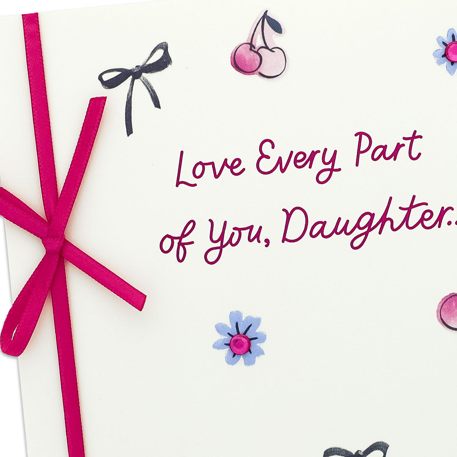 Bows and Flowers Birthday Card for Daughter Card Front Detail image number 5
