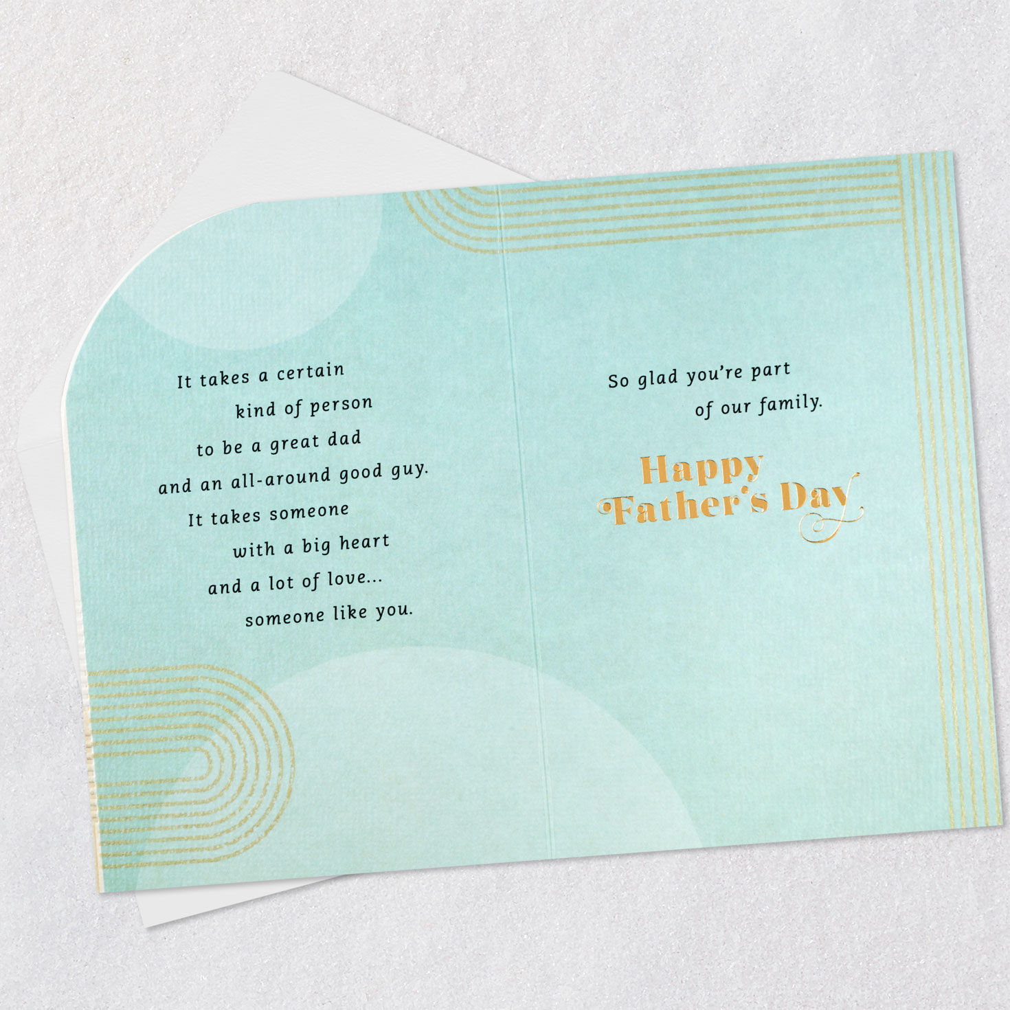 Circles and Arches Father's Day Card from Family Open Card with Envelope image number 4