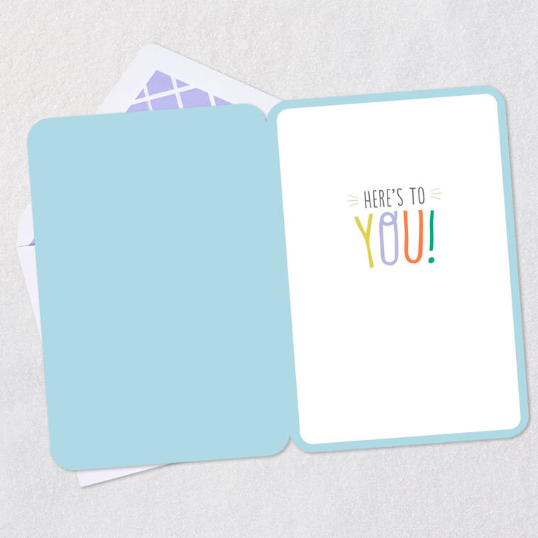 Wow Balloons and Confetti Congratulations Card Open card with envelope image number 3