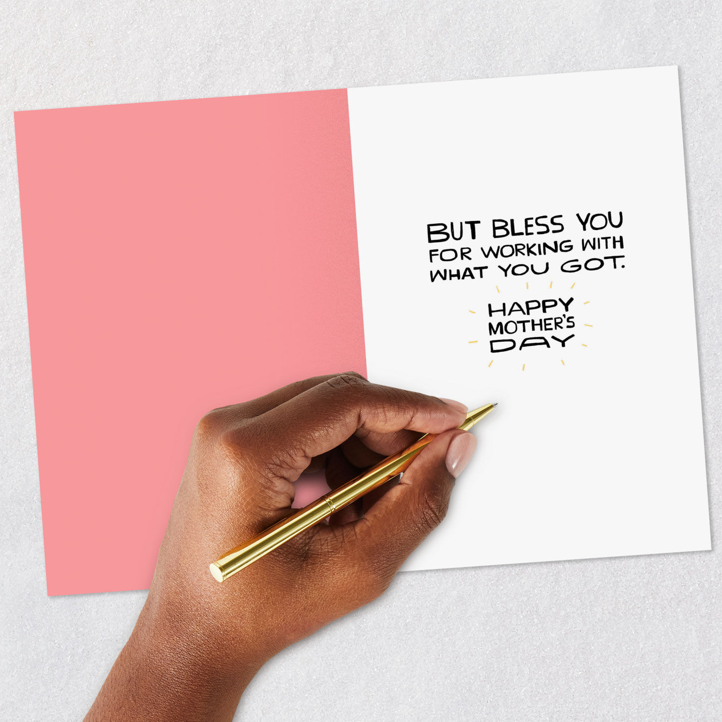 Cartoon Squirrel Funny Mother's Day Card for Mom signing card image number 6