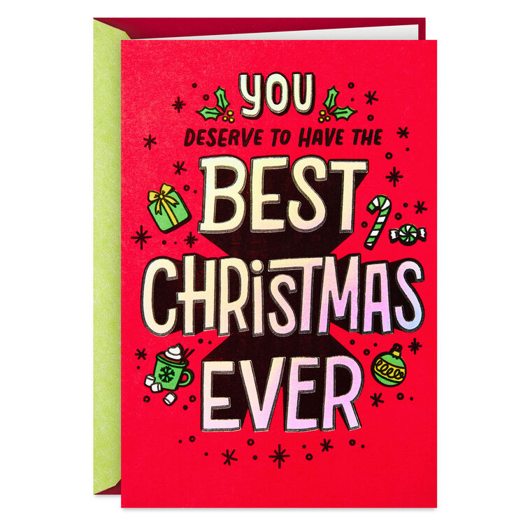 Red and Silver Gift Card Holder Christmas Card Card Front image number 1