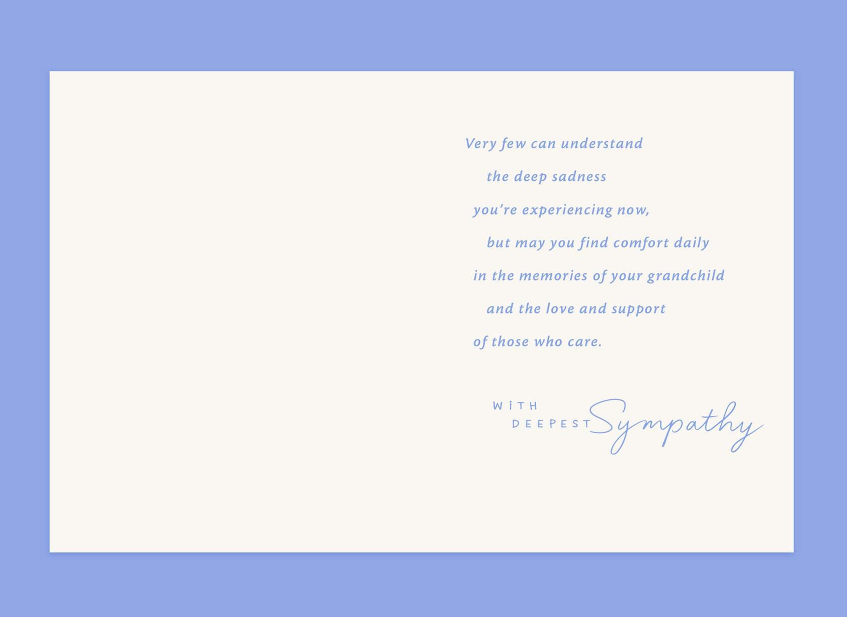 Fern Leaf With Butterfly Sympathy Card for Loss of a Grandchild