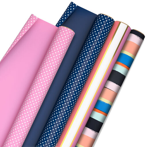 Upscale Stripes and Dots Wrapping Paper Collection, 