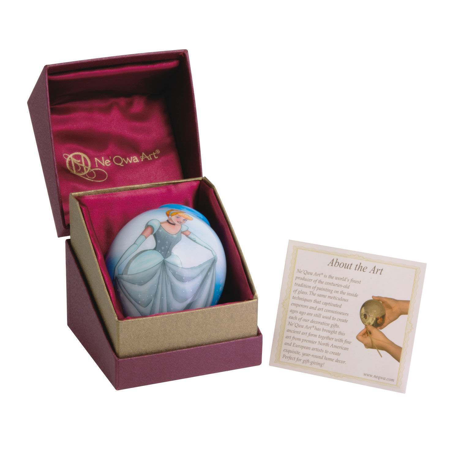 Disney Princess Ne'Qwa Art® Cinderella Hand-Painted Glass Hallmark Ornament for only USD 65.99 | Hallmark