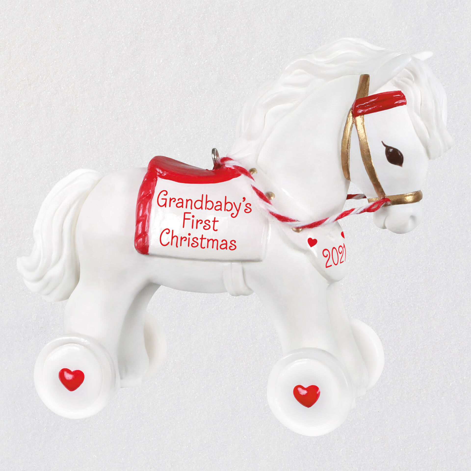 Grandsons First Christmas Ornament 2021 Grandbaby S First Christmas 2021 Porcelain Ornament Keepsake Ornaments Hallmark
