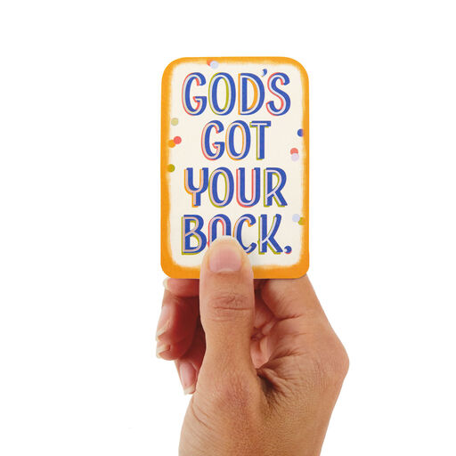 3.25" Mini God's Got Your Back Blank Card, 