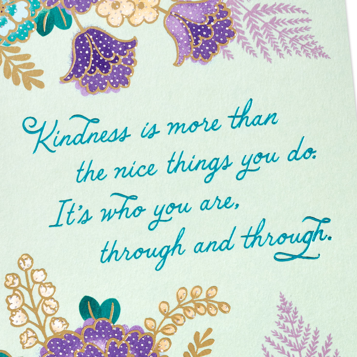 Blue and Purple Flowers Thank You Card Card Front Detail image number 5