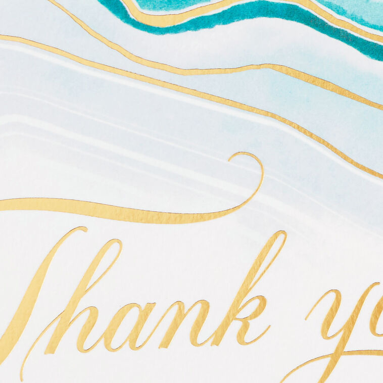 Abstract Waves Boxed Blank Sympathy Thank-You Notes, Pack of 20, , large image number 4