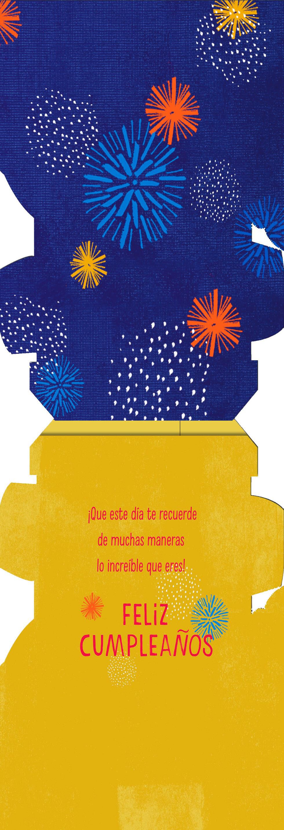 Rocket Launch Spanish-Language Birthday Sound Card
