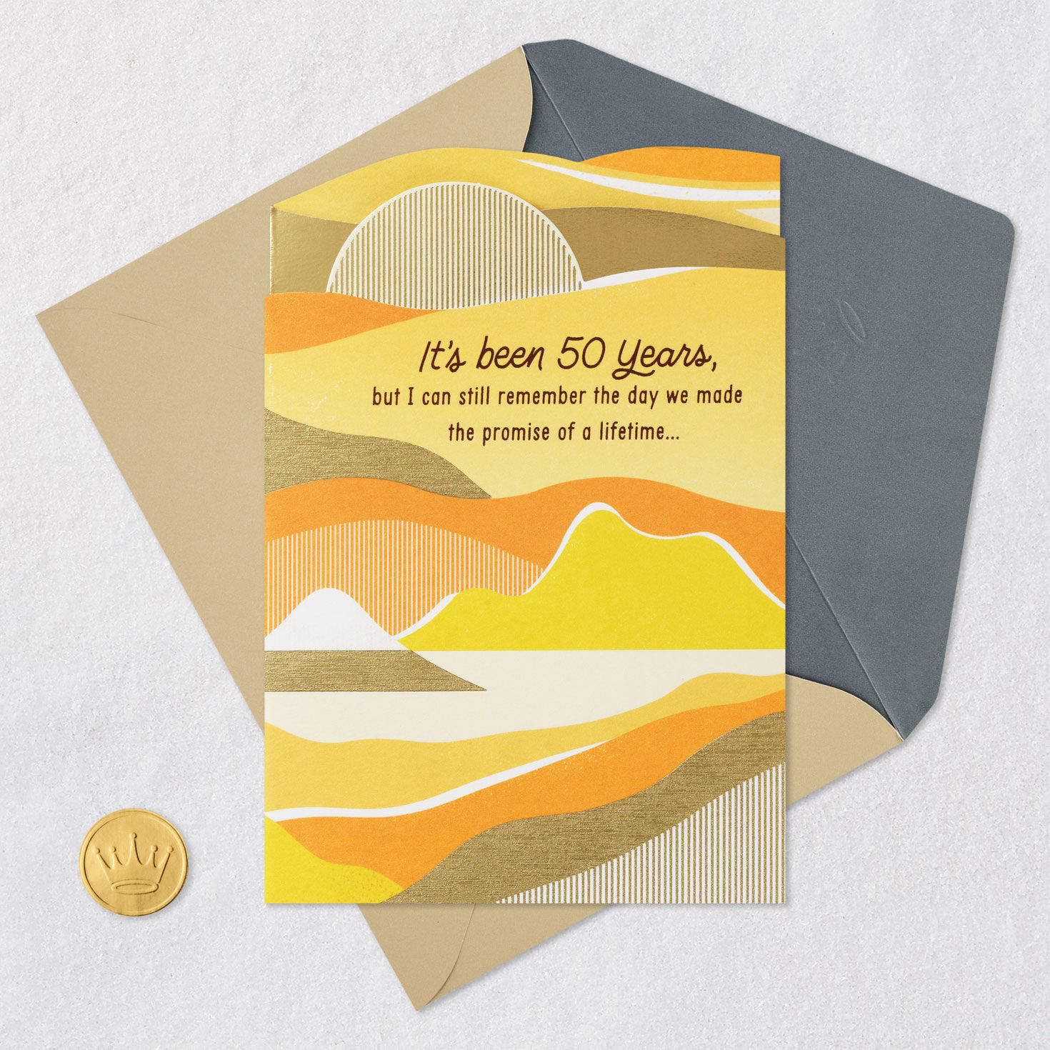 My Heart Still Says Yes 50th Anniversary Card, , large image number 6