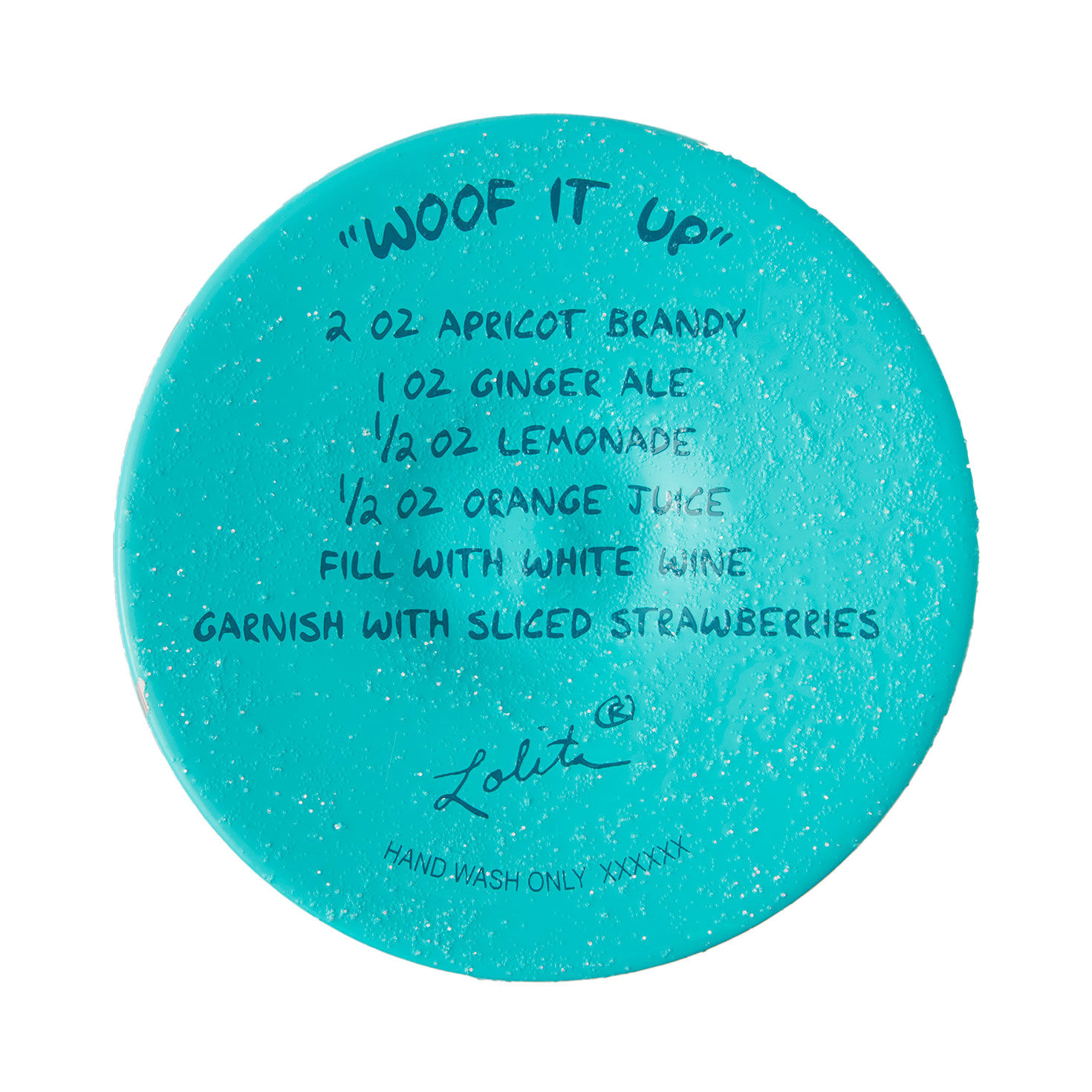 Colorful Dogs and Hearts Wine Glass bottom image number 4