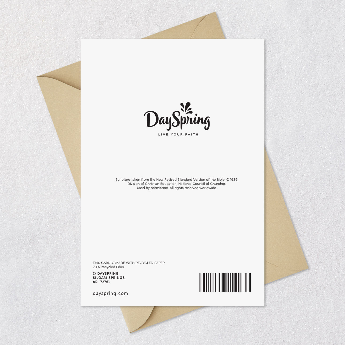 Floral Swirls Religious Golden Jubilee Card Card Back with Envelope image number 7