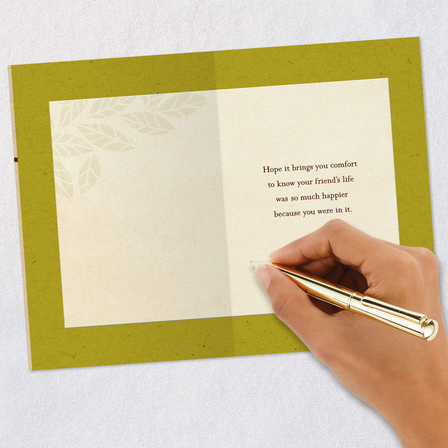 Green Leaves Pet Sympathy Card  image number 6