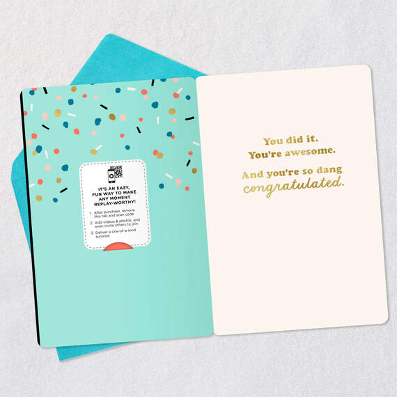 This Calls for Confetti Video Greeting Graduation Card, , large image number 3