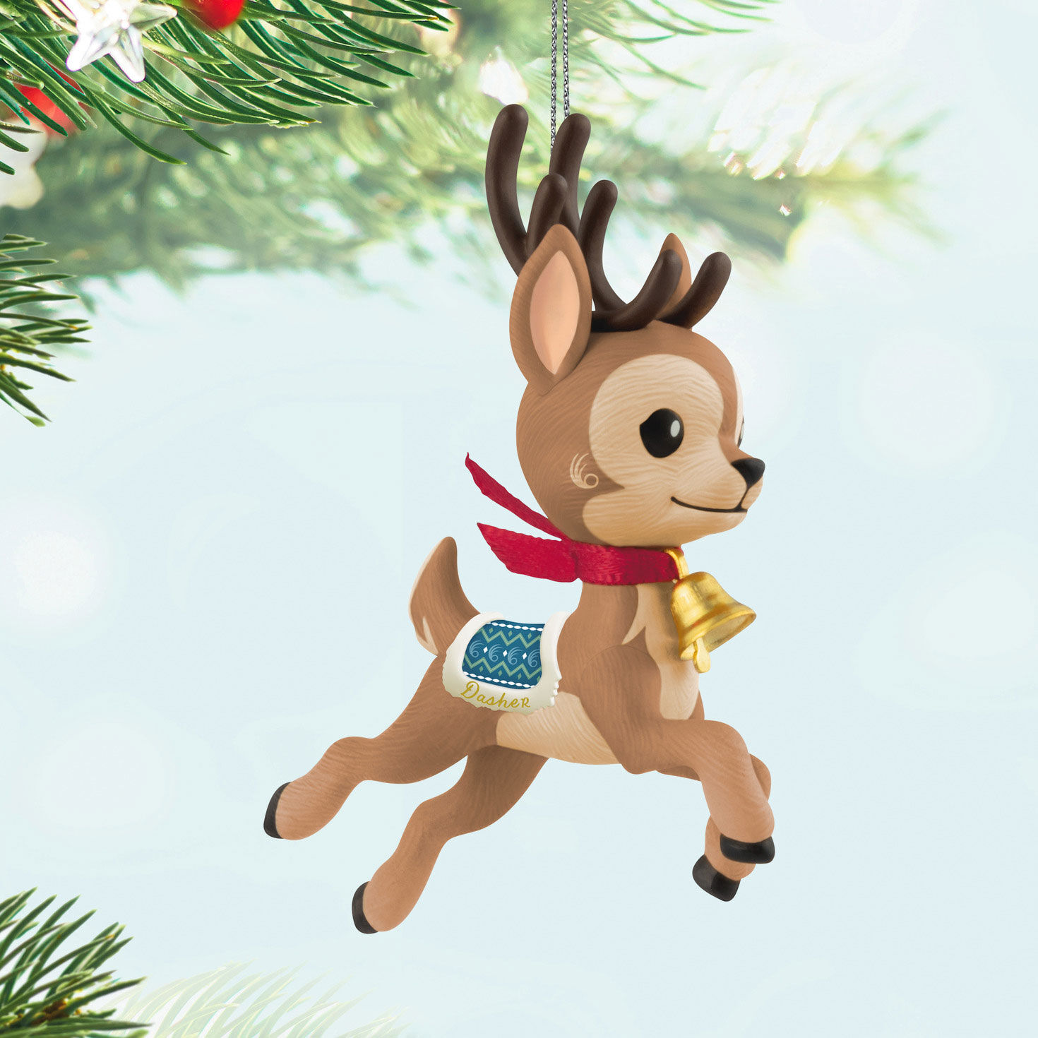 Eight Tiny Reindeer Dasher Ornament - Keepsake Ornaments