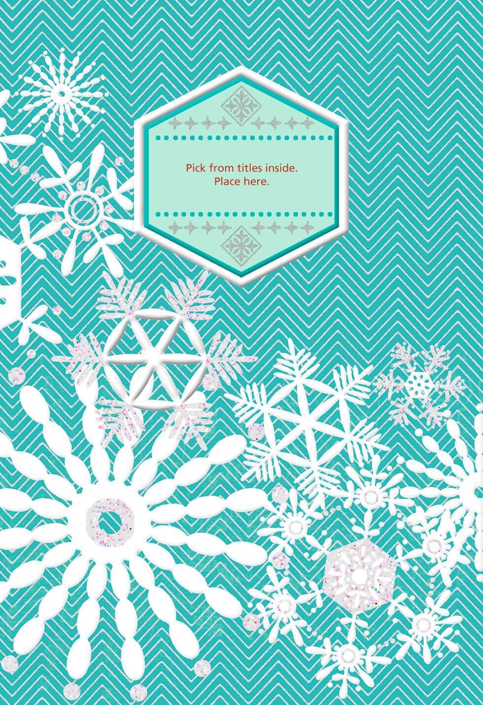 Snowflakes Christmas Card with Customizable Grandpa Stickers