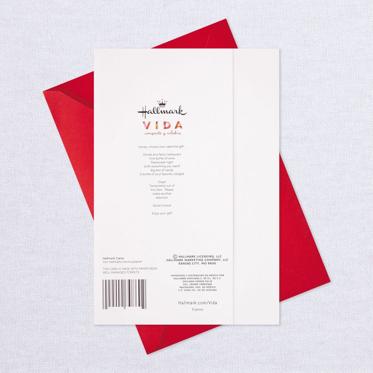 Romantic Gift Checklist Funny SpanishLanguage Valentine's