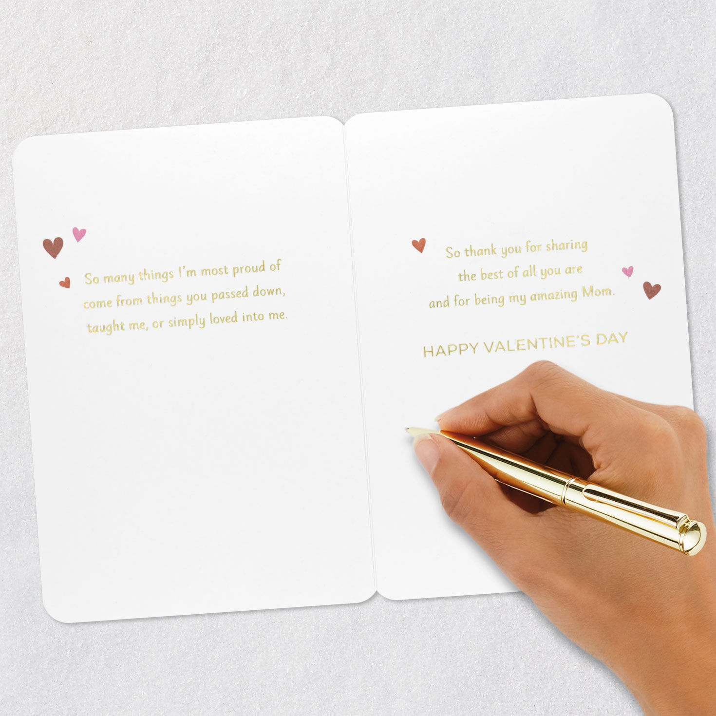 Cub and Mama Bear Hug Mom Valentine's Day Card Signing card image number 8