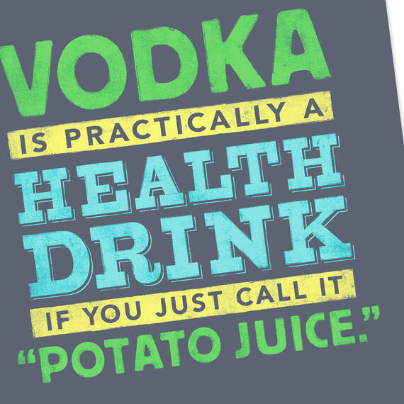 Vodka Is Practically a Health Drink Funny Birthday Card, , large image number 4
