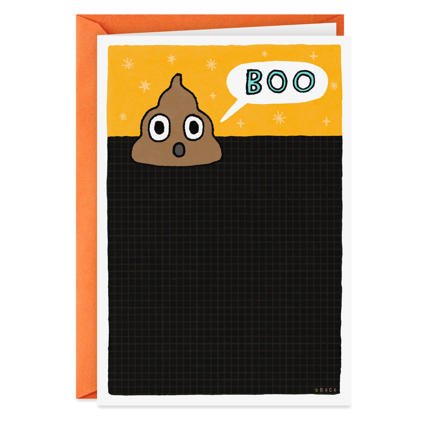 Poop Emoji Spooky Crap Funny Halloween Card