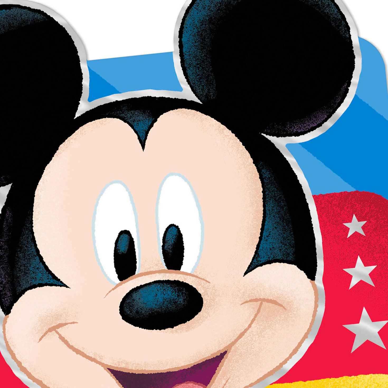Mickey Mouse Red, Yellow, Blue Kids Birthday Card Card Front Detail image number 4