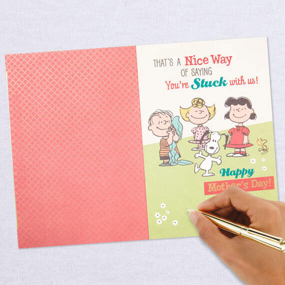 Peanuts® Gang Stuck With Us Funny Mother's Day Card, , large image number 6