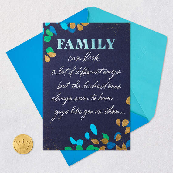 Lucky to Be Family With a Guy Like You Father's Day Card, , large image number 6