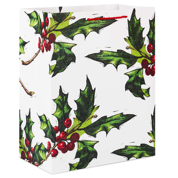 13" Berries and Greenery Large Christmas Gift Bag, , large image number 1