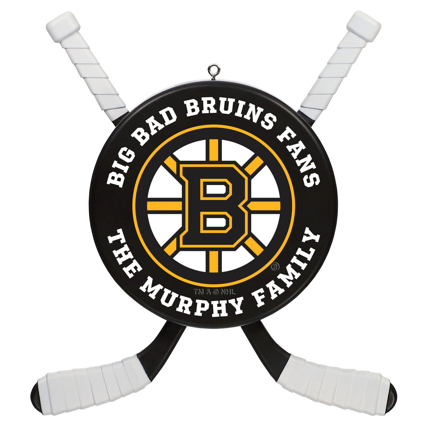 NHL&nbsp;Hockey Personalized Ornament, Boston Bruins®