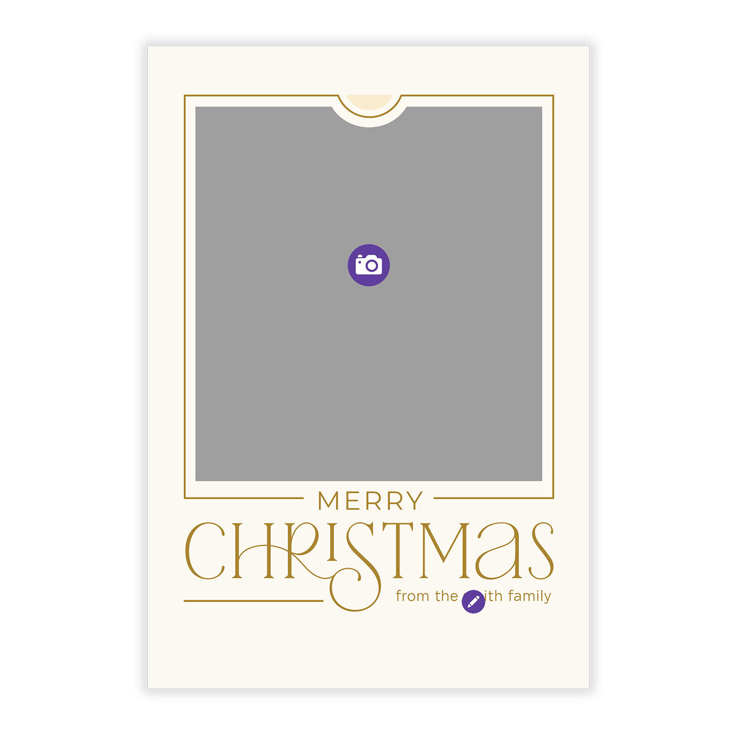 Golden Merry Flat Christmas Photo Card, , large image number 5