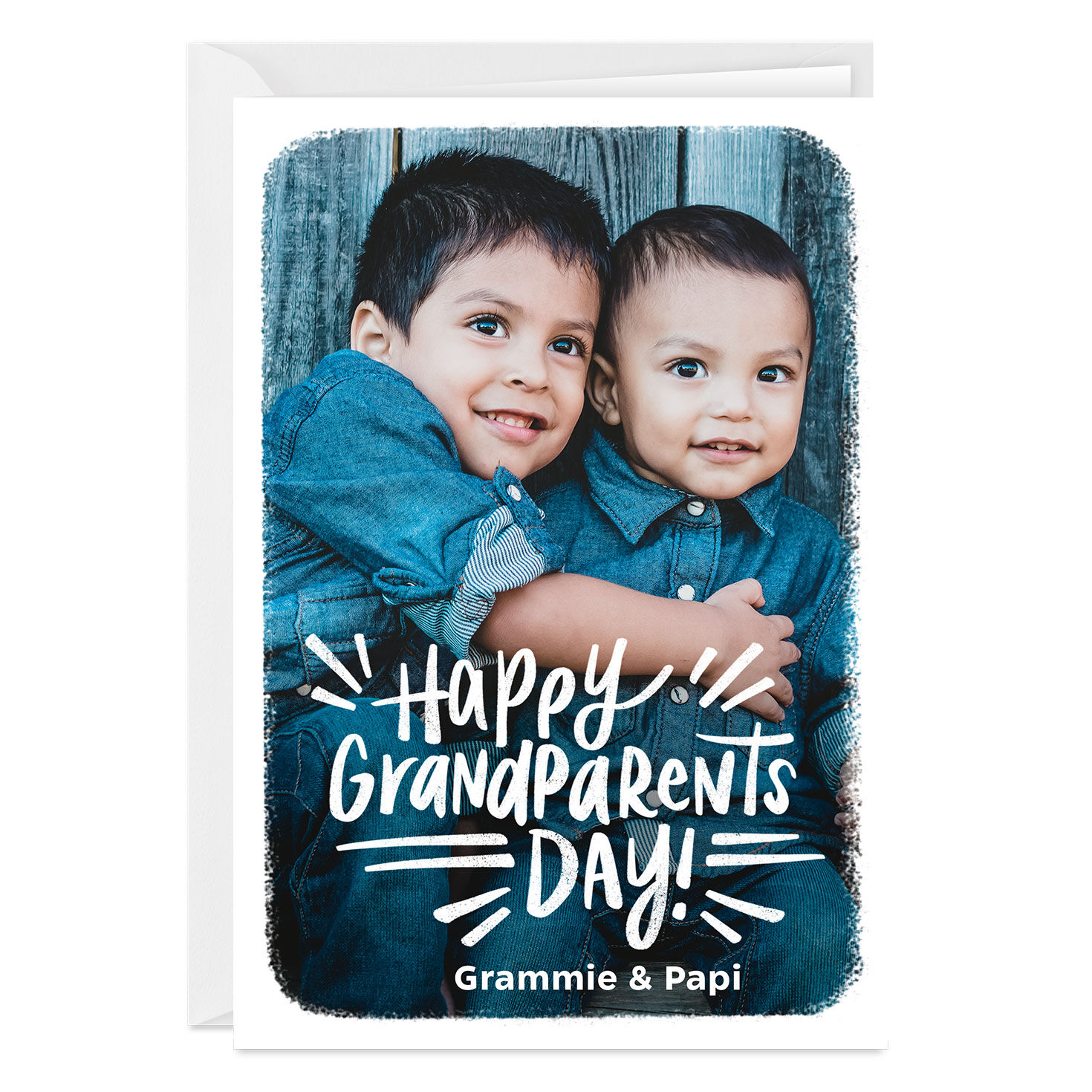 White Frame Custom Grandparents Day Card