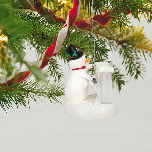 Sing-Along Showman Snowman Musical Ornament, 