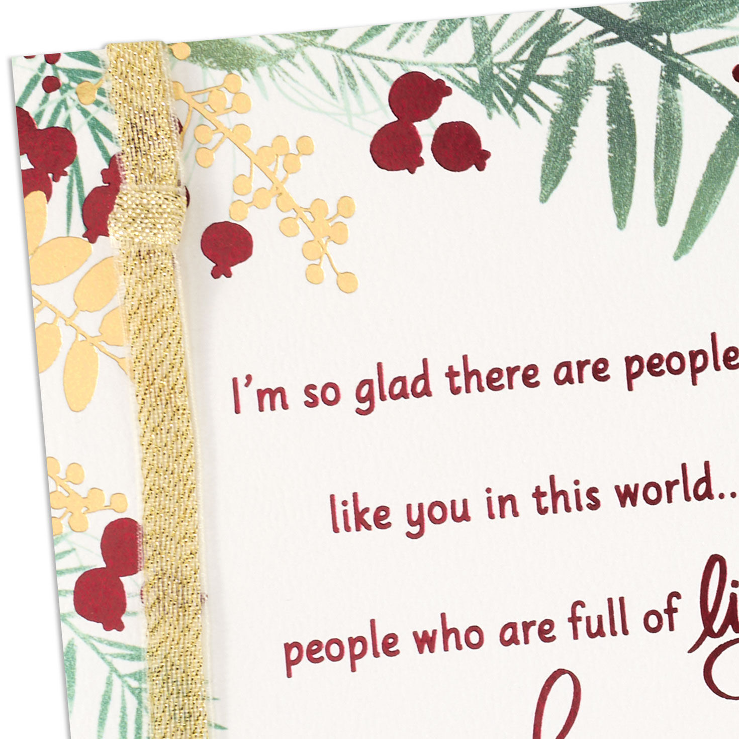 Modern Greenery Christmas Card Card Front Detail image number 4