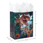13" Jurassic Park T-Rex Territory Large Gift Bag With Tissue Paper, , large image number 3