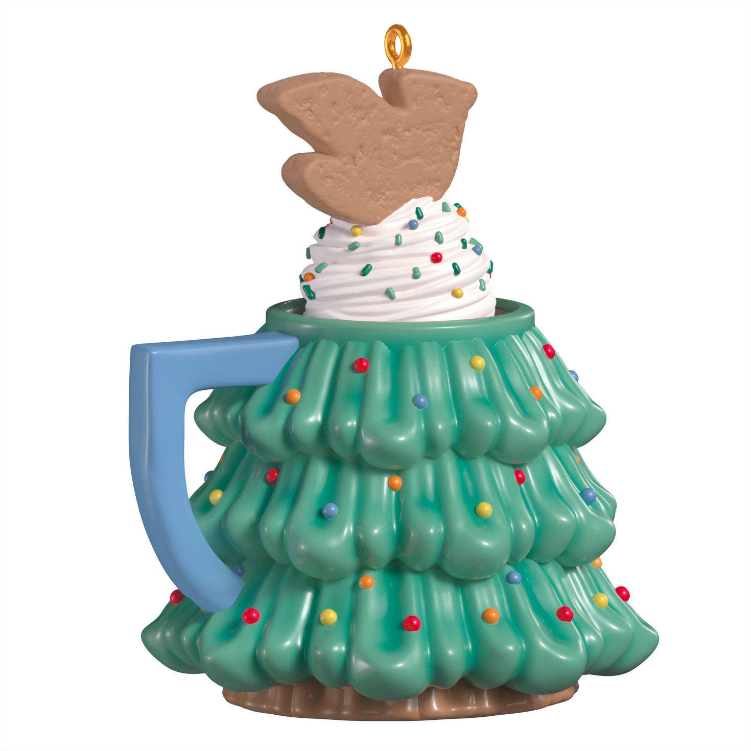 Christmas Tree With Bird Mug Keepsake Ornament Back image number 6