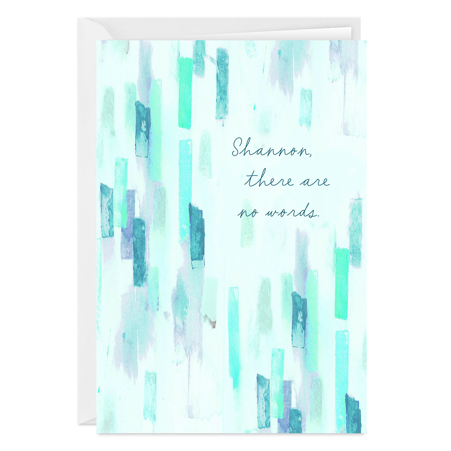 Personalized Blue and Purple Watercolor Design Card